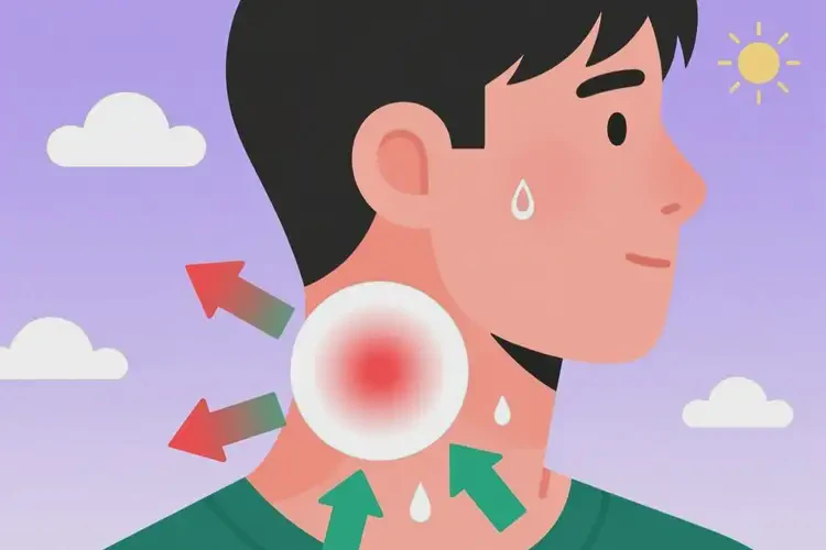 男生脖子上出濕疹不管它會(huì)自己自愈嗎(圖1)