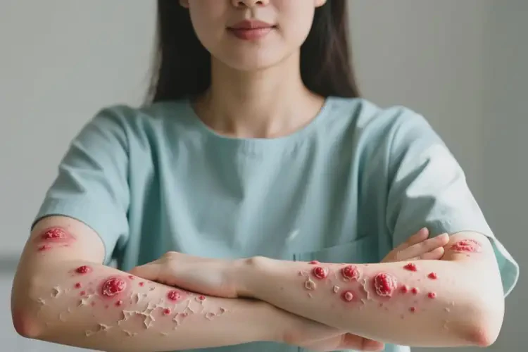 女性四肢經(jīng)常長(zhǎng)濕疹不管它會(huì)自己好嗎(圖2)