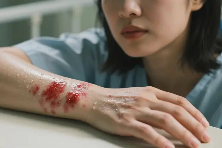 女人手臂上經(jīng)常起濕疹不管它會(huì)自己好嗎(圖3)