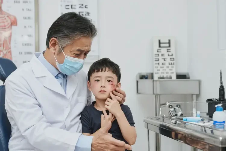 少兒臉上經(jīng)常長濕疹不管它會自己好嗎(圖2)