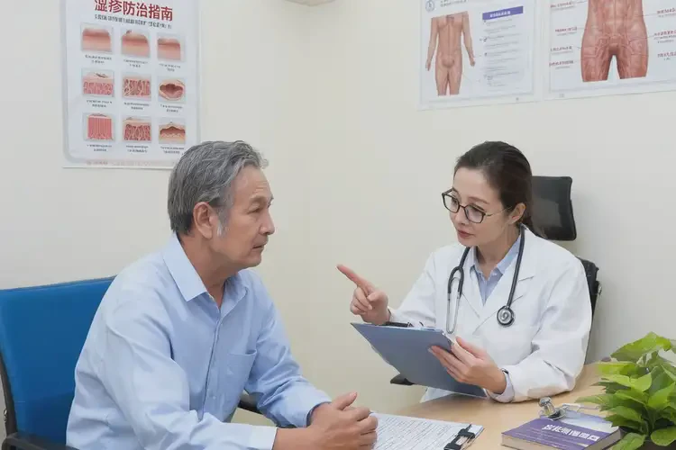 男性小腿上出濕疹不管它會(huì)自己自愈嗎(圖2)