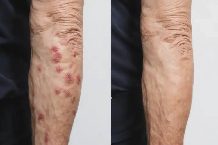 老人手臂偶爾長(zhǎng)濕疹不管它會(huì)自己自愈嗎(圖1)