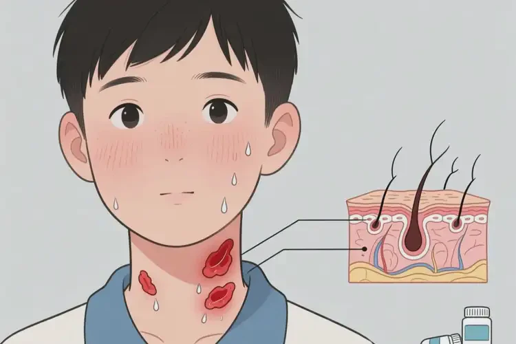 中學(xué)生脖子上出現(xiàn)濕疹不管它會自己自愈嗎(圖2)