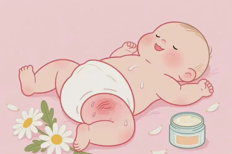 新生兒屁股上容易起濕疹能徹底自愈嗎(圖1)