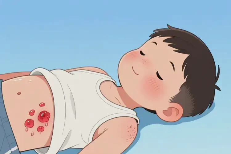 少兒肚子上容易起濕疹不管它會自己自愈嗎(圖4)