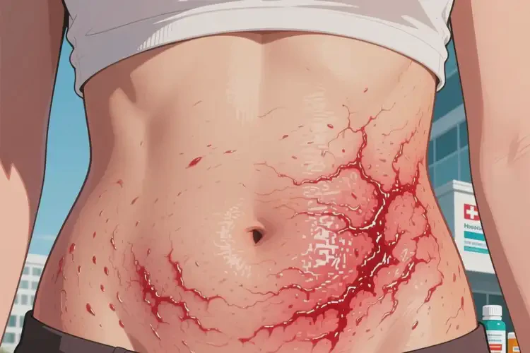 女人肚子上起濕疹能夠徹底治愈嗎(圖1)