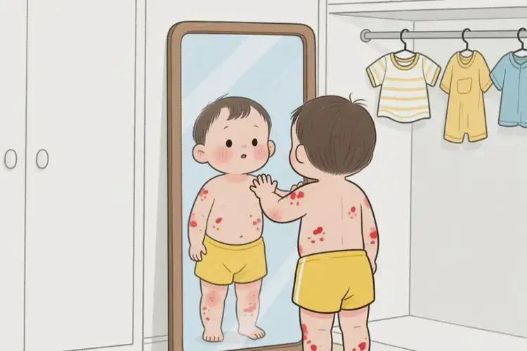 幼兒全身偶爾長(zhǎng)濕疹不管它會(huì)自己痊愈嗎(圖1)