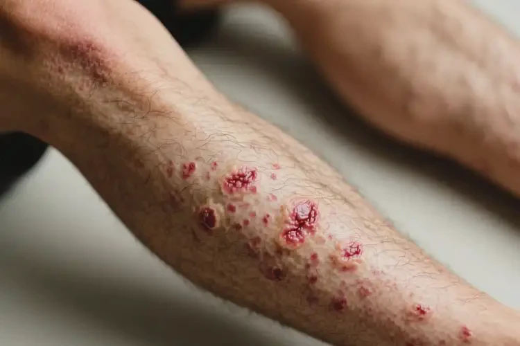 男性大腿上出濕疹能夠徹底治愈嗎(圖1)