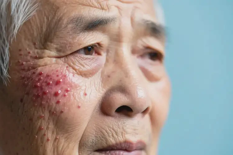 老人臉上有濕疹能靠自己自愈嗎(圖2)