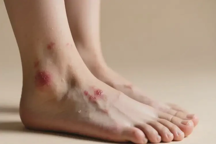 女生腳上容易長濕疹不管它會(huì)自己痊愈嗎(圖4)