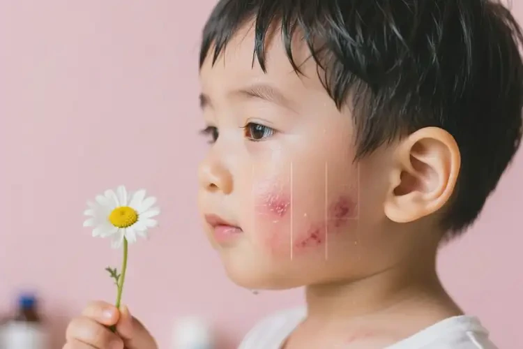 兒童臉上容易長濕疹可以徹底自愈嗎(圖1)