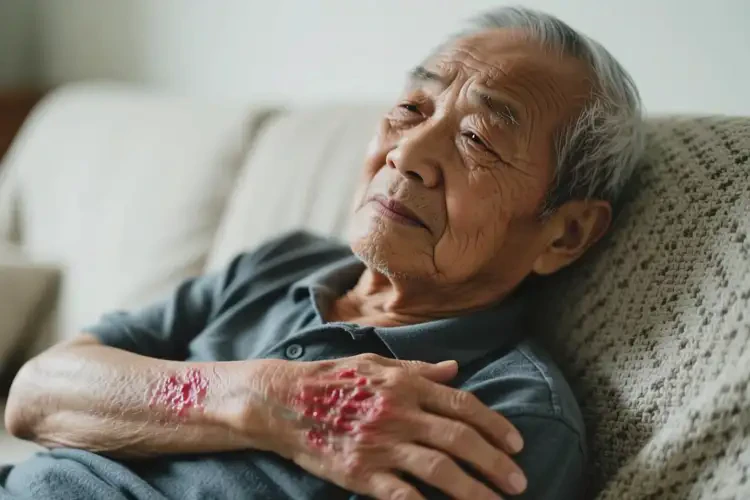 老年人全身經(jīng)常起濕疹不管它會自己自愈嗎(圖1)