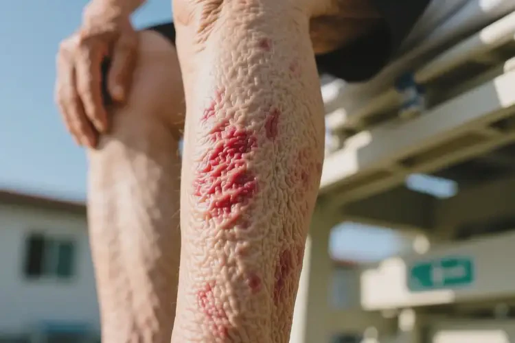 老人小腿上容易起濕疹不管它會自己痊愈嗎(圖2)