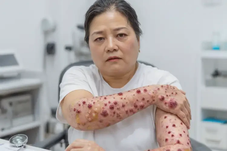 產(chǎn)婦手臂上偶爾長濕疹不管它會自己好嗎(圖3)