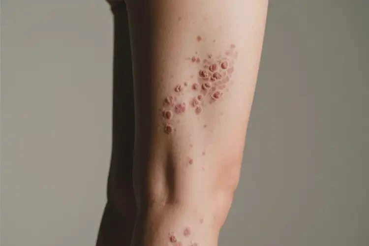 女性大腿有濕疹不管它會自己痊愈嗎(圖1)