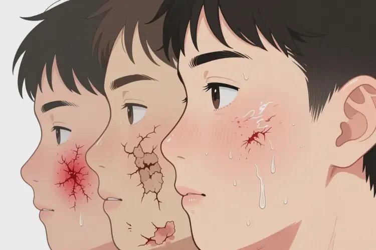 青少年面部偶尔长湿疹不管它会自己自愈吗(图3)