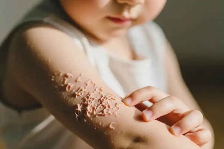 小孩手臂出现湿疹能够彻底治愈吗(图1)