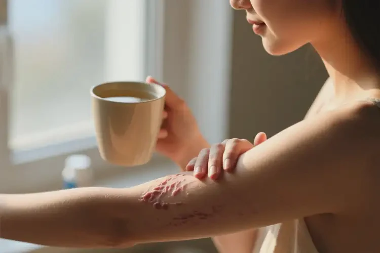 女生手臂上容易起濕疹可以徹底自愈嗎(圖2)