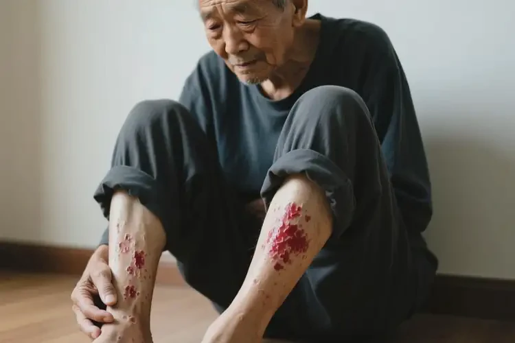 老人小腿容易長濕疹不管它會自己痊愈嗎(圖4)