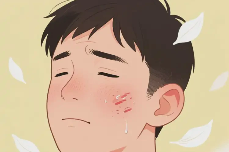 男生面部長濕疹能徹底自愈嗎(圖1)