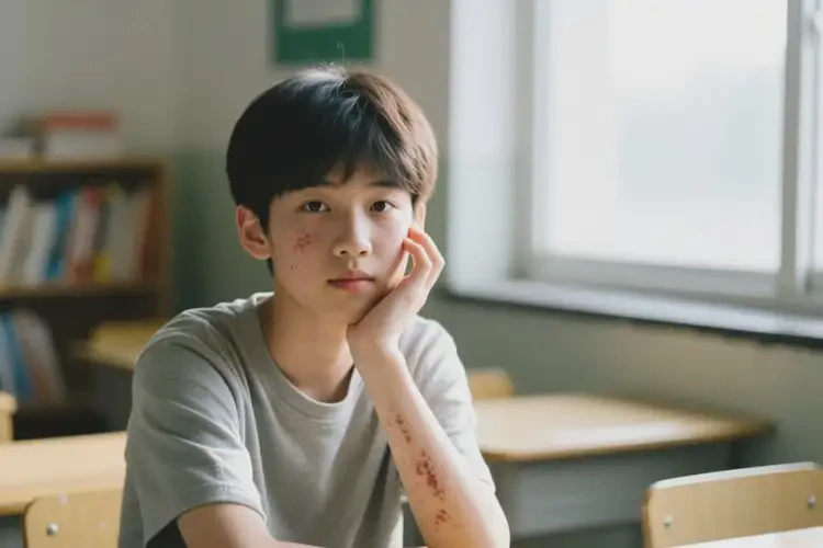 中學(xué)生臉上出現(xiàn)濕疹不管它會自己痊愈嗎(圖3)