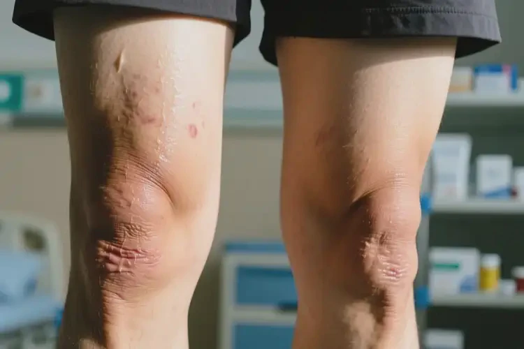 男性大腿上起濕疹不管它會自己自愈嗎(圖1)