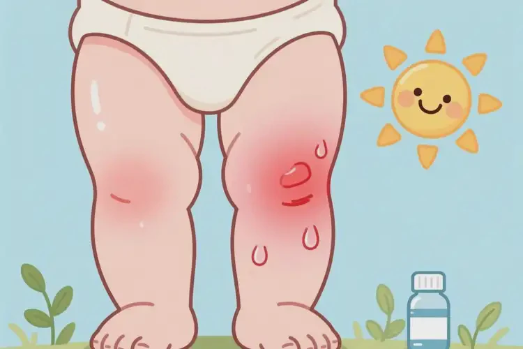 嬰兒大腿上偶爾起濕疹可以徹底自愈嗎(圖1)