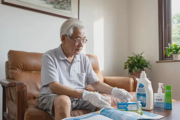 老人大腿出現(xiàn)濕疹不管它會(huì)自己好嗎(圖1)