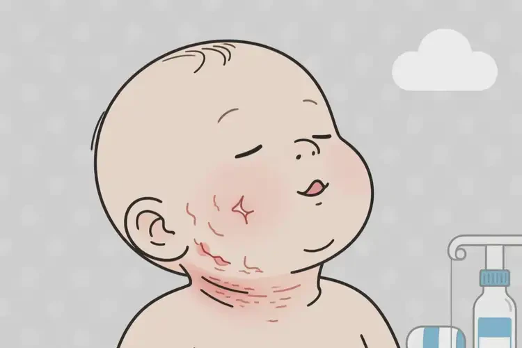 宝宝脖子偶尔长湿疹不管它会自己痊愈吗(图1)