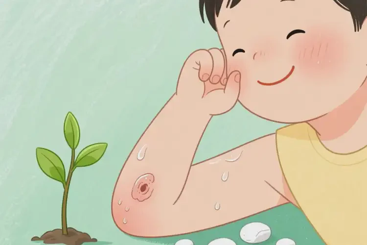 少兒手臂上偶爾起濕疹不管它會(huì)自己自愈嗎(圖2)