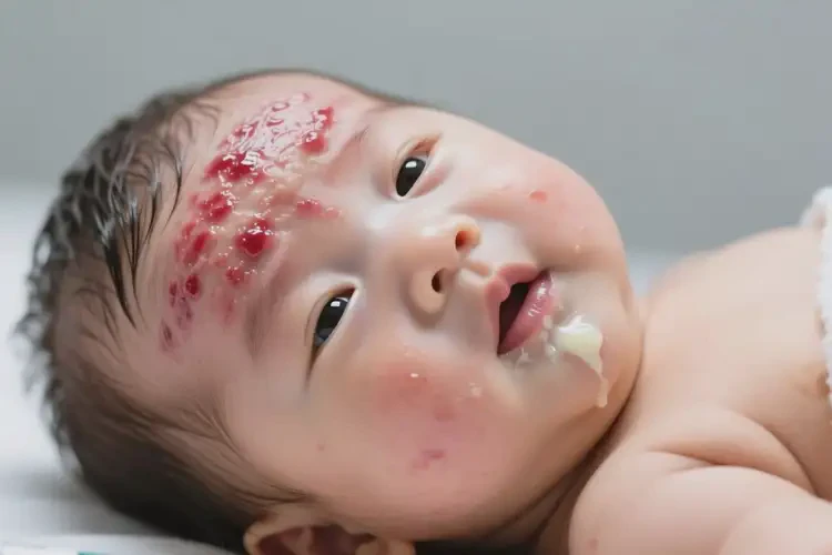 嬰兒臉上經常起濕疹能徹底自愈嗎(圖1)