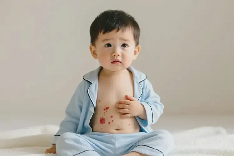 少兒肚子上有濕疹不管它會自己痊愈嗎(圖4)