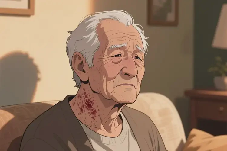 老人脖子長濕疹能夠徹底治愈嗎(圖2)