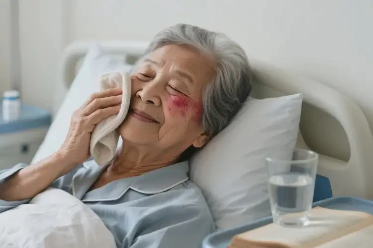 高齡老人面部容易起濕疹不管它會(huì)自己好嗎(圖1)