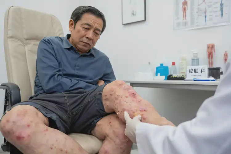 男性小腿上出濕疹不管它會(huì)自己自愈嗎(圖4)