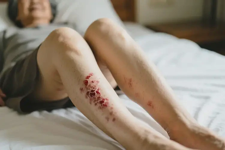 老年人大腿起濕疹可以徹底自愈嗎(圖1)