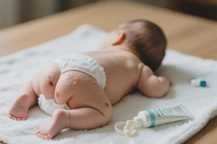 嬰兒屁股上有濕疹不管它會自己痊愈嗎(圖1)