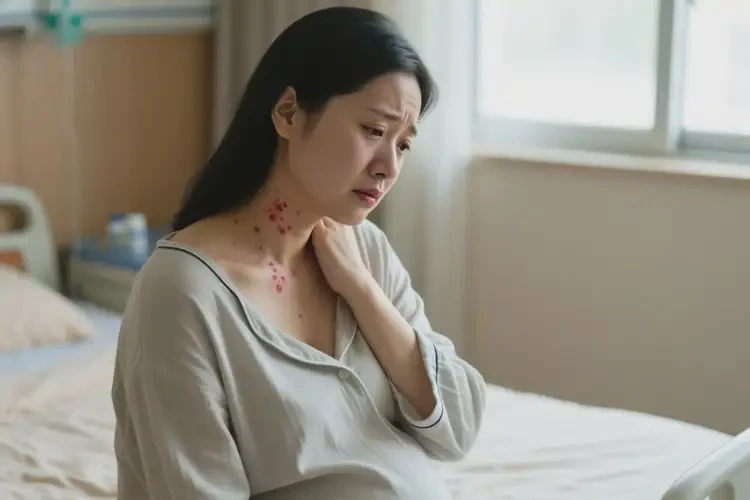 產(chǎn)婦脖子上出現(xiàn)濕疹不管它會自己痊愈嗎(圖4)