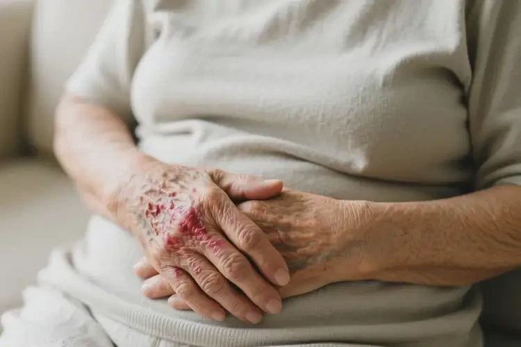 老年人身上長濕疹不管它會自己痊愈嗎(圖1)