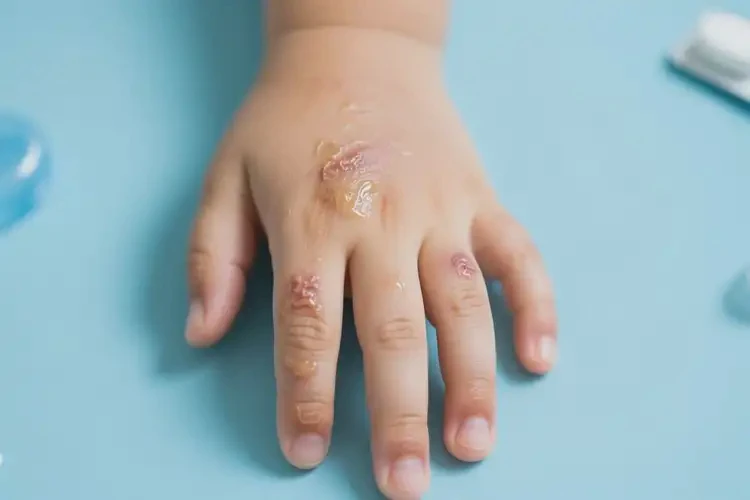 小兒手上出現(xiàn)濕疹可以徹底自愈嗎(圖1)