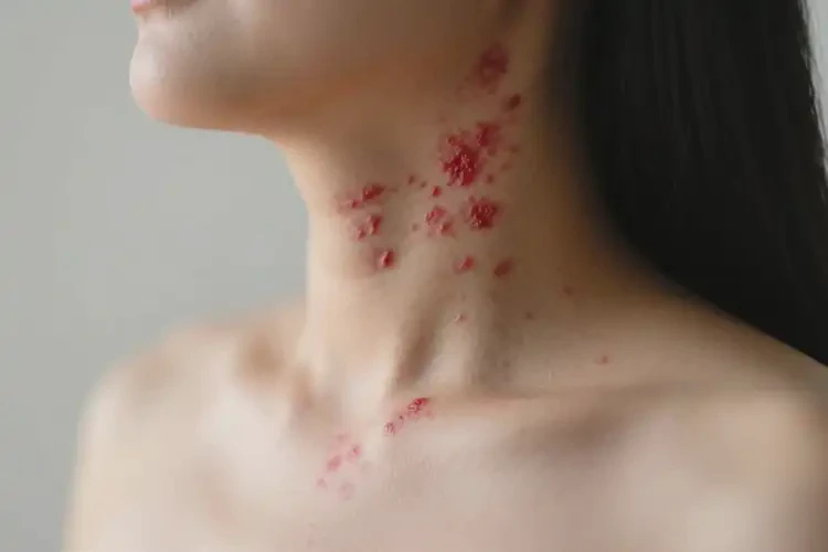 产妇脖子上经常起湿疹不管它会自己自愈吗(图4)