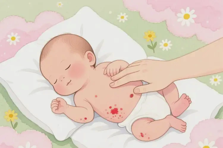 新生兒肚子上容易長濕疹能夠徹底治愈嗎(圖3)