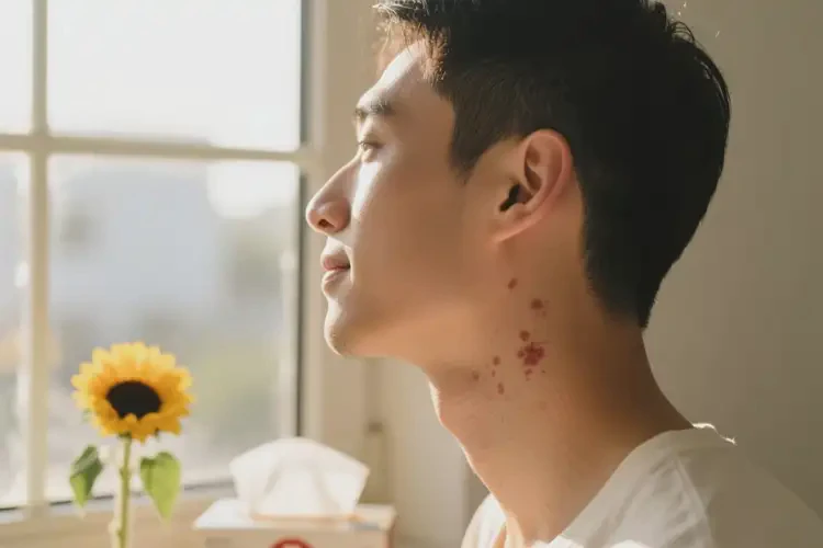 男生脖子上偶爾長濕疹能徹底自愈嗎(圖2)