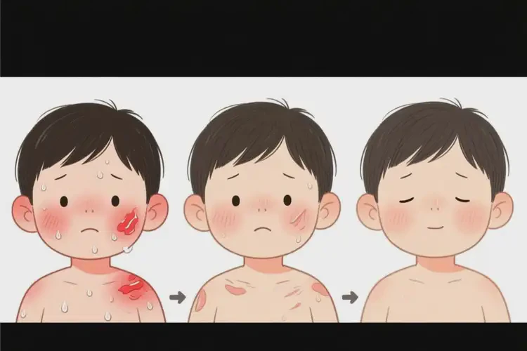 兒童面部長(zhǎng)濕疹可以徹底自愈嗎(圖1)