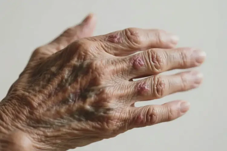 老年人手上起湿疹不管它会自己自愈吗(图1)