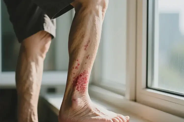 老人小腿上經(jīng)常起濕疹不管它會(huì)自己好嗎(圖3)