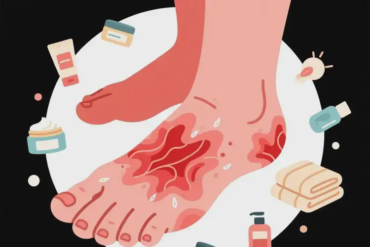 男人腳上有濕疹能徹底自愈嗎(圖1)