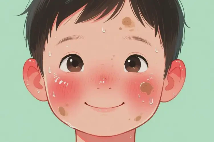 兒童面部長(zhǎng)濕疹可以徹底自愈嗎(圖2)