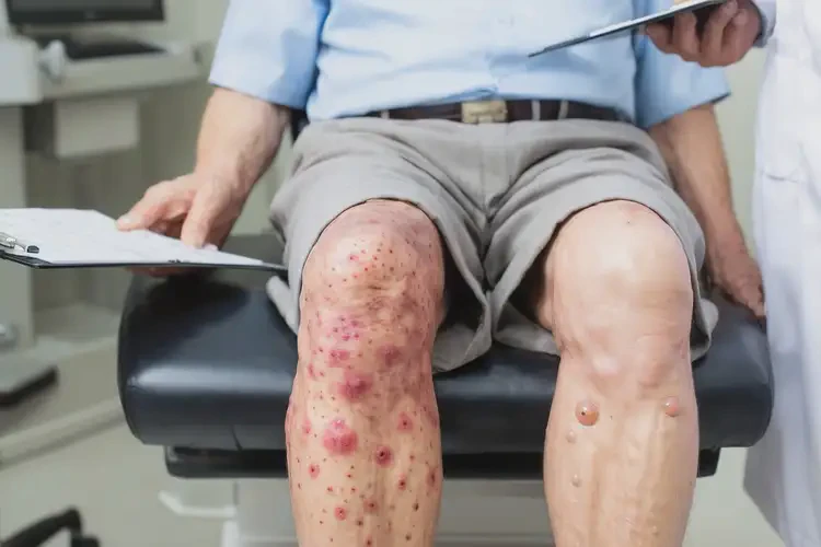 老人大腿出現(xiàn)濕疹不管它會(huì)自己好嗎(圖4)