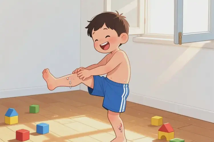 少兒小腿上出現(xiàn)濕疹不管它會自己痊愈嗎(圖2)